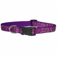Sassy Dog Wear PRETTY PAISLEY4-C Pretty Paisley Dog Collar- Purple - Large