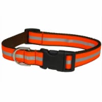 Sassy Dog Wear REFLECTIVE - ORANGE2-C Reflective Dog Collar- Orange - Medium