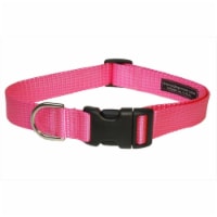 Sassy Dog Wear SOLID PINK LG-C Nylon Webbing Dog Collar- Pink - Large