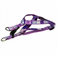 Sassy Dog Wear STRIPE-PURPLE-MULTI1-H Stripe Dog Harness- Purple - Extra Small