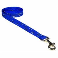 Sassy Dog Wear BANDANA BLUE1-L 4 ft. Bandana Dog Leash- Blue - Extra Small