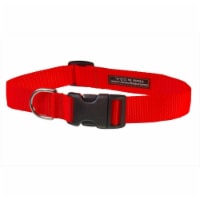 Sassy Dog Wear SOLID NEON ORANGE SM-C Nylon Webbing Dog Collar- Neon Orange - Small