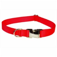 Sassy Dog Wear SOLID NEON ORANGE-METAL BUCKLE LG-C Aluminum Buckles Dog Collar- Neon Orange -