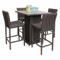 TKC Venice 5 Piece Wicker Pub Set in Chestnut Brown