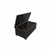 TKC Barbados Outdoor Wicker Storage Coffee Table in Espresso