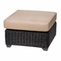 TKC Venice Patio Wicker Ottoman in Wheat