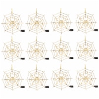 Matashi 24K Gold Plated Crystal Studded Lucky Spider Hanging Ornaments for Christmas Tree