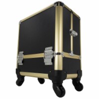 TZ Case AB-111T GBD Wheeled Beauty Organizer  Gold Black Dot