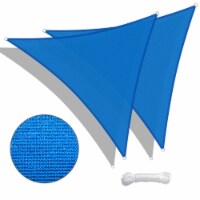 2 Pack 11 Ft 97% UV Block Triangle Sun Shade Sail Canopy Outdoor Patio Awning