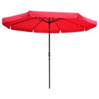 10Ft 8 Rib Outdoor Patio Umbrella Market Valance Crank Tilt Garden Backyard