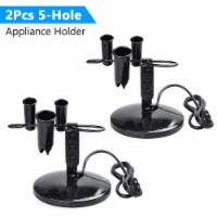 Desktop Salon Appliance Holder For Hair Dryer Curling Irons Stand w/ Plug Round Base