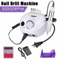 Byootique Manicure Pedicure Electric Nail Drill File Acrylic Kit Polish 6 Bits Foot Pedal