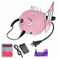 Byootique 30000RPM Pro Pink Electric Nail Drill File Buffer 6 Bits Manicure Pedicure Kit
