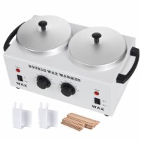 Electric Double Pot Wax Warmer Heater Spa Salon Hot Paraffin Facial Skin Tool