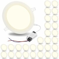 30x 9W LED Recessed Ceiling Light Round Panel Down Bright Lighting Warm White W/ Driver