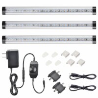 Yescom 3 Pcs 90 LEDs Under Cabinet Lighting Kit Plug in 3000K 1440lm Kitchen Under Counter