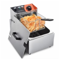 2500W 12L Commercial Electric Deep Fryer Single Tank Stainless Steel French Fry Restaurant