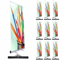 Instahibit 10pcs 33 x79 Retractable Rollup Banner Stand Trade Show Signage Display Promotion