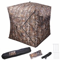 Yescom Pop Up Hunting Ground Blind Real Tree Camo Tent Hunt Turkey Deer Extra Large Hub