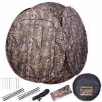 Yescom 2-Person Pop Up Hunting Ground Blind Real Tree Leaf Camo Tent Hunt Turkey Deer