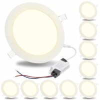 10pcs 12W Round LED Recessed Ceiling Panel Down Lights Bulb Lamp For Indoor Home