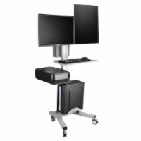 Yescom Desktop PC Mobile Cart for Dual Monitor Wheel Printer Computer Desk Workstation
