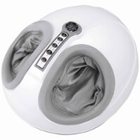 Heating Kneading Rolling Vibration Foot Massager Machine Shiatsu White