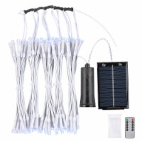 Solar String Light Fit 6-Rib 7/8/9 Ft Outdoor Patio Umbrella 96 LED Cold White