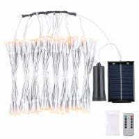 Solar String Light Fit 8-Rib 8/9/10 Ft Outdoor Patio Umbrella 128 LED Warm White
