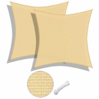 Yescom 2 Pack 16x16 Ft 97% UV Block Square Sun Shade Sail Canopy Outdoor Patio Poolside