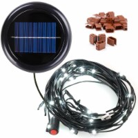 40 LED Solar String Light Cool White Fit for 8-Rib 8ft 9ft Wooden Outdoor Patio Umbrella