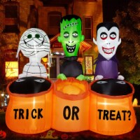 CAMULAND Halloween Inflatable Mummy, Vampire, Green-Faced Ghost and TRICK OR TREAT