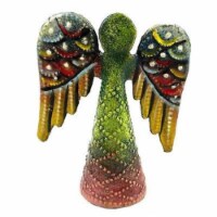Croix des Bouquets Painted Steel Drum Angel- 4 in.