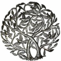 Croix des Bouquets Double Tree of Life Metal Wall Art 24 in. Diameter