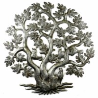 Croix des Bouquets HMDSTREE4 14 in. 3 Trunk Tree of Life Metal Wall Art Perspective: Main