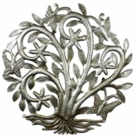 Croix des Bouquets HMDSTREE1 14 in. Tree of Life with Butterflies Metal Wall Art