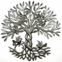 Croix-Des-Bouquets HMDTREE10 Handmade Entwined Tree of Life Metal Wall Art