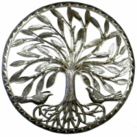 Croix Des Bouquets HMDTREE9 Handmade & Fair Trade Tree of Life with Two Birds Metal Wall Art