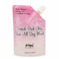 Primal Elements French Pink Clay Rose All Day Multi Mineral Kaolin Clay Face Mask Perspective: Main