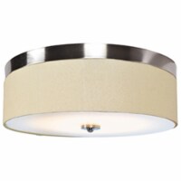Access lighting 20820LEDD-BS-ACR 5.25 x 16 in. Mia LED Flush Mount with Fabric Shade, Brushed