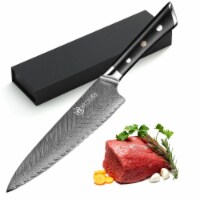 Katsura Cutlery CKTD20G 8 in. Thunder-X Series 50 mm Ultra-Wide Blade Damascus Gyuto Chef Kni