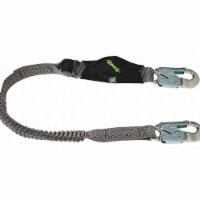 Msa Safety Shock-Absorbing Lanyard,Black/Gray  10193748