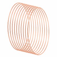 PATIKIL 10pcs Dream Catcher Rings, Metal Macrame Wreath Floral Round Ring Hoop Perspective: Main
