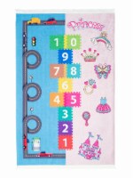 Mother Ruggers Hopscotch Road Machine Washable Colorful Kid's Rug