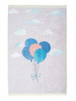 Mother Ruggers Balloon Away Machine Washable Colorful Kid's Rug