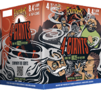 Founders Brewing 4 Giants and The Haze of Destiny Imperial Hazy IPA Craft Beer Perspective: Main