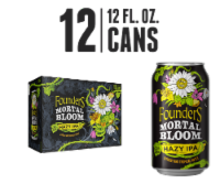 Founders® Mortal Bloom™ Hazy IPA Craft Beer Cans Perspective: Main