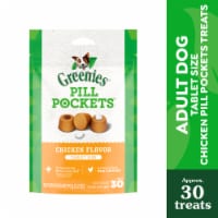 Greenies Pill Pockets Chicken Flavor Tablet Size Natural Soft Dog Treats