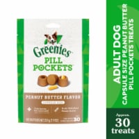 Greenies Pill Pockets Large Capsule Size Natural Soft Dog Treats Real Peanut Butter Flavor Perspective: Main