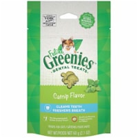 Greenies 428249 2.1 oz Feline Adult Dental Cat Treats, Catnip Flavor